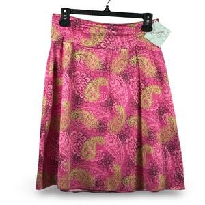 Tranquility by Colorado Clothing A-Line‎ Skirt Size Small Paisley Swing Outdoor
